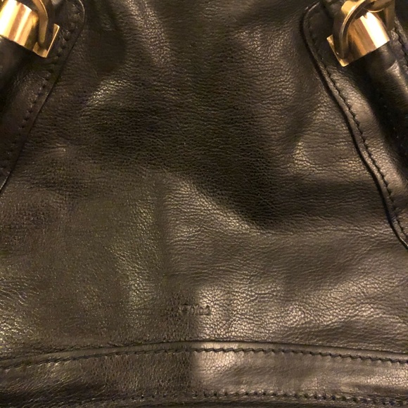 Chloe Black Shoulder Bag with Gold Accents - Picture 3 of 5